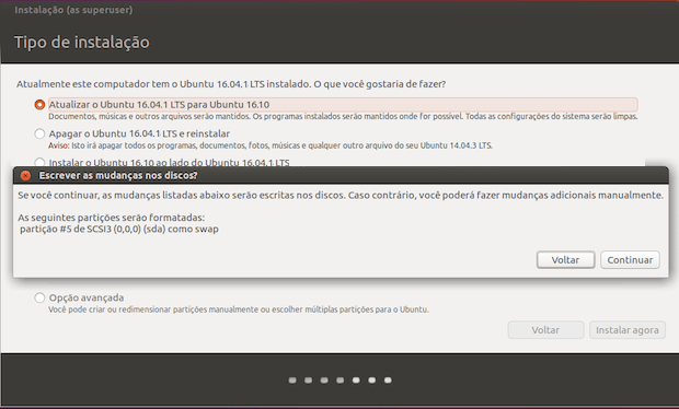 Como atualizar para o Ubuntu 16.10 usando o disco de instalação
