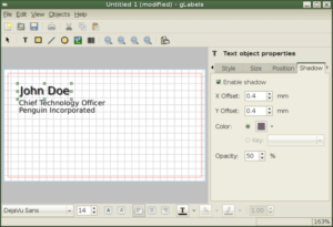 Instalando o editor de etiquetas ou cartões de visitas gLabels no Ubuntu