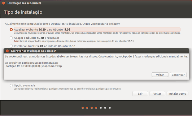 Como atualizar para o Ubuntu 17.10 usando a mídia de instalação