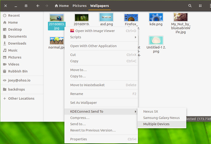 KDE Connect agora permite enviar arquivos para vários dispositivos Android