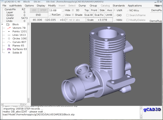 Como instalar o gCAD3D no Ubuntu, Debian e derivados