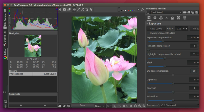 Como instalar o editor de imagens RAW RawTherapee no Ubuntu