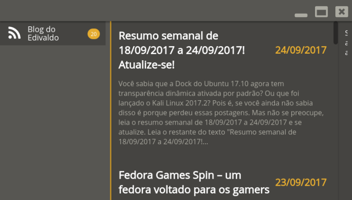 Como instalar o leitor de Feeds RSS Alduin no Linux