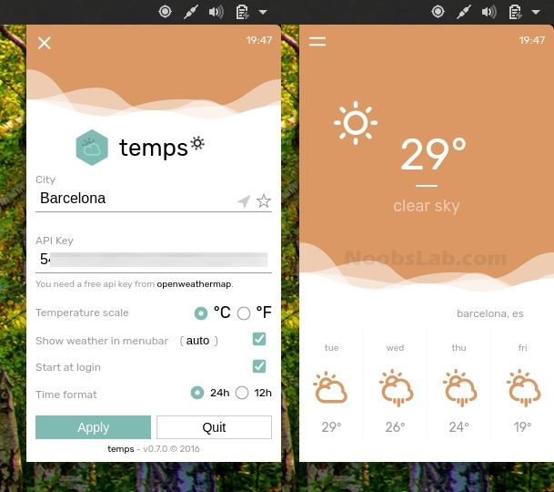 Como instalar o app de previsão do clima Temps