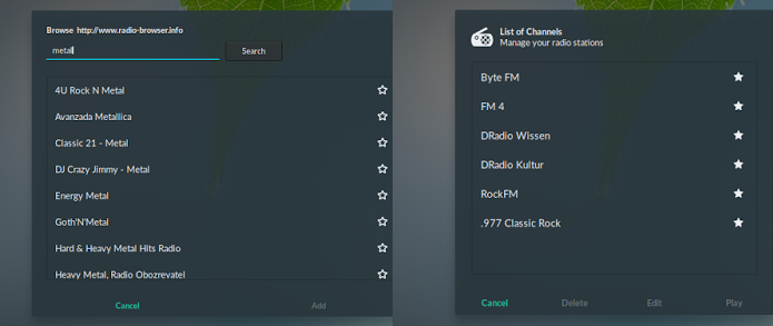 GNOME Shell Internet Radio