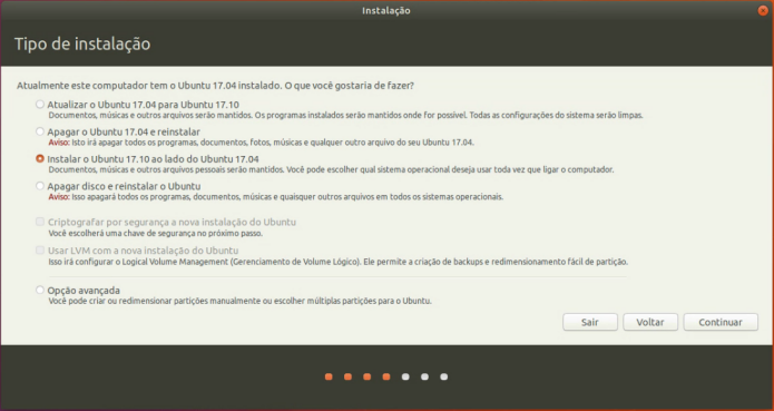 Como atualizar para o Ubuntu 17.10 usando a mídia de instalação