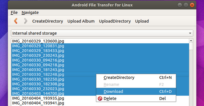 Como instalar o Android File Transfer para Linux