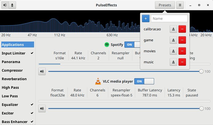 Como instalar o equalizador PulseEffects no Linux