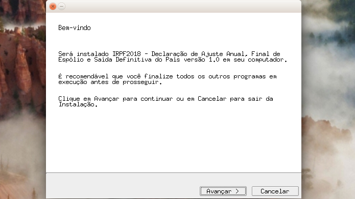Como instalar o programa IRPF 2018 no Linux via arquivo BIN