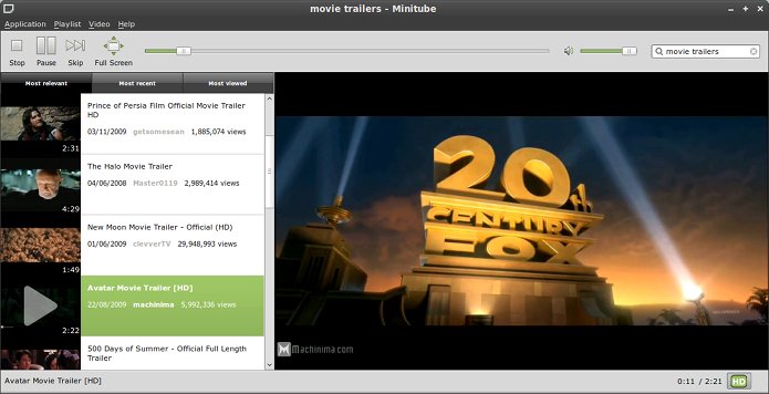 Como instalar o cliente YouTube Minitube no Linux via Flatpak