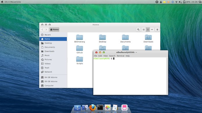 Como instalar o bonito tema OS X Mavericks no Linux