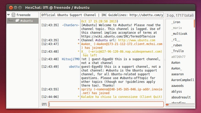 Como instalar o cliente IRC HexChat no Linux via Flatpak