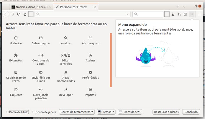 Como ocultar a barra de título do Firefox 60