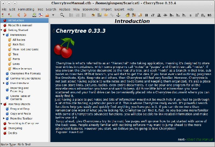 Como instalar o app de anotações Cherrytree no Ubuntu e derivados