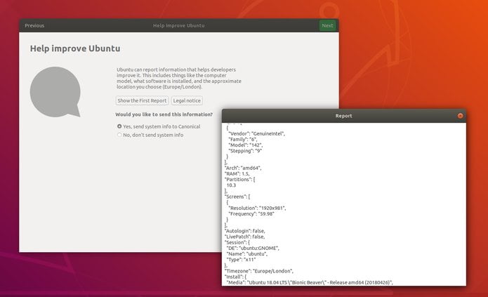 Resultado da coleta de dados: Ubuntu é usado em todo o mundo