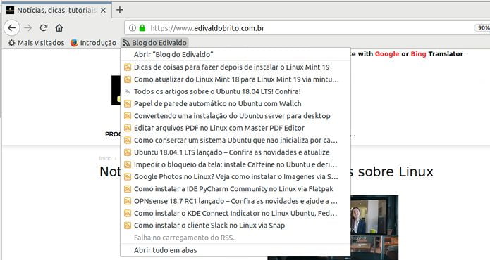 Mozilla planeja remover o leitor de feeds RSS e o Live Bookmarks do Firefox