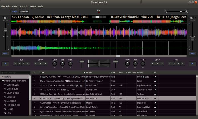 Com instalar o incrível utilitário Transitions DJ no Linux via Snap