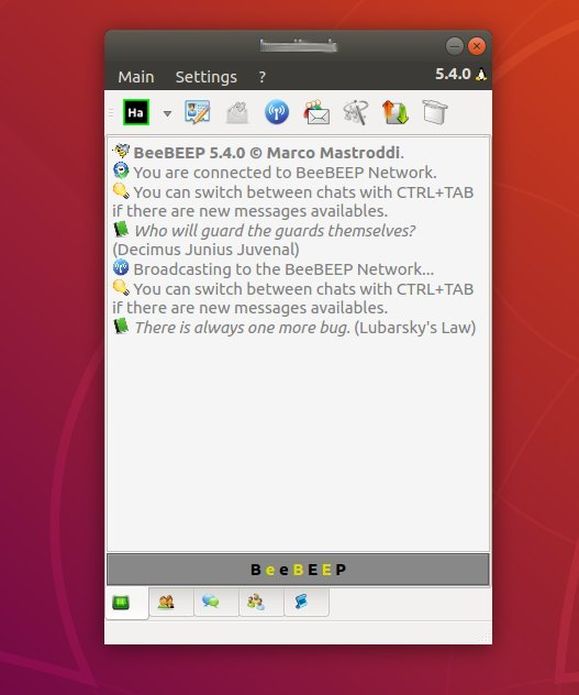 Como instalar o BeeBEEP Secure Lan Messenger no Linux via Snap