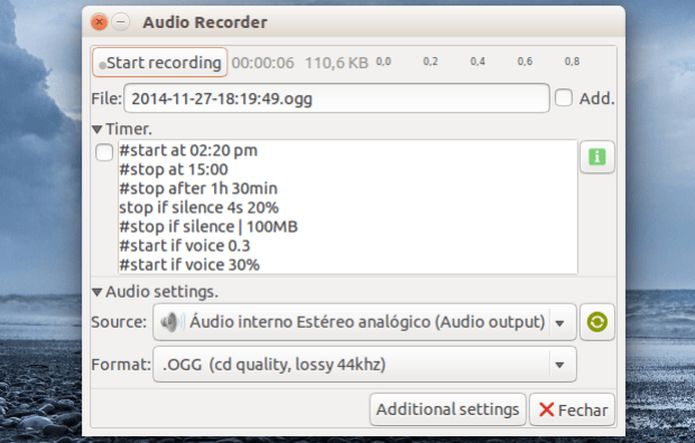 Como instalar o gravador de áudio Audio Recorder no Linux via Snap