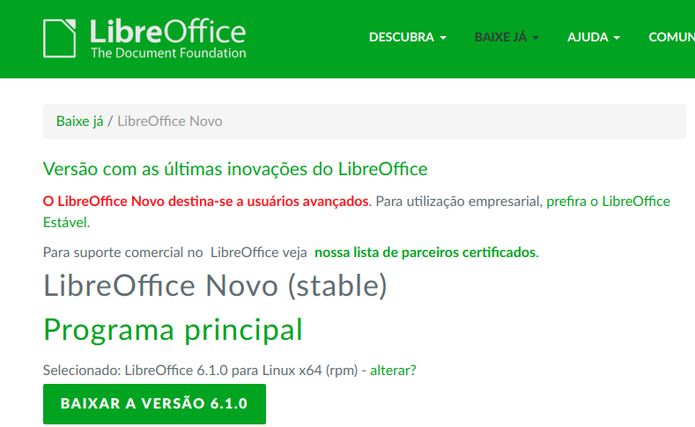 LibreOffice 6.1 lançado - Confira as novidades e veja como instalar ou atualizar