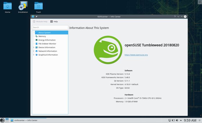 openSUSE Tumbleweed já recebeu o Kernel 4.18 e suporte a AV1