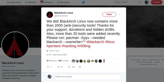 BlackArch Linux já tem mais de 2000 ferramentas hackers