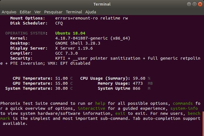 Como instalar o Phoronix Test Suite no Ubuntu, Debian e derivados