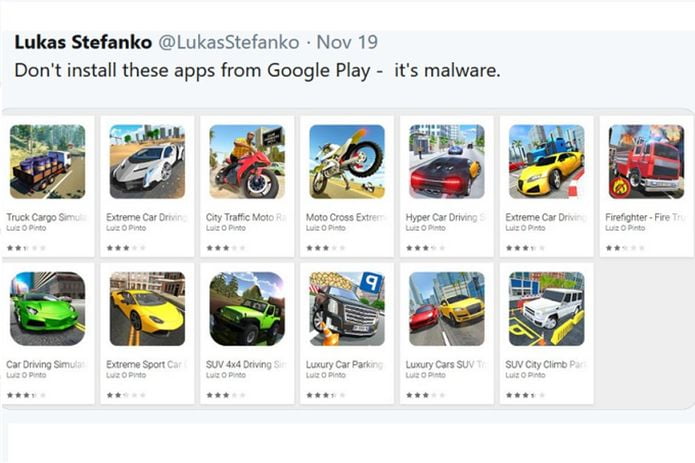 Google removeu 13 aplicativos maliciosos da Play Store disfarçados de jogos