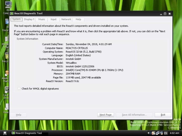 ReactOS 0.4.10 lançado com suporte a inicialização por unidades Btrfs