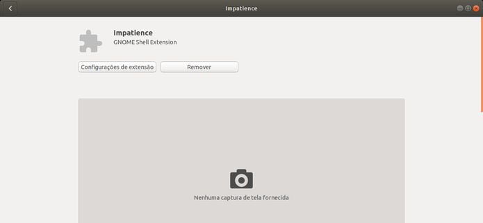 Configurações de extensão
