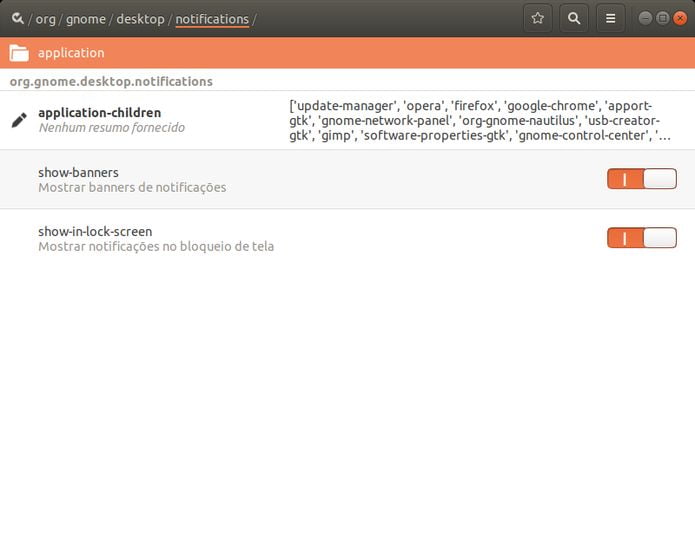 dconf editor