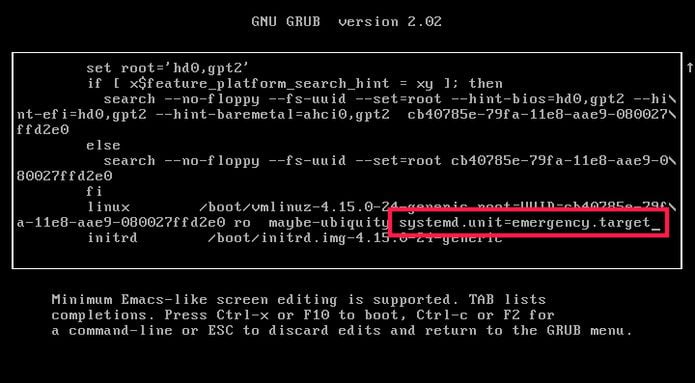 editando o menu do grub