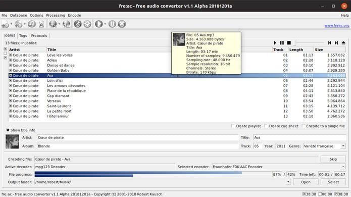 Como instalar o conversor de áudio fre:ac no Linux via Snap