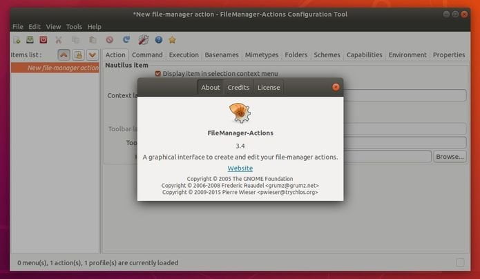 Como instalar o recurso Nautilus Actions no Ubuntu 18.04