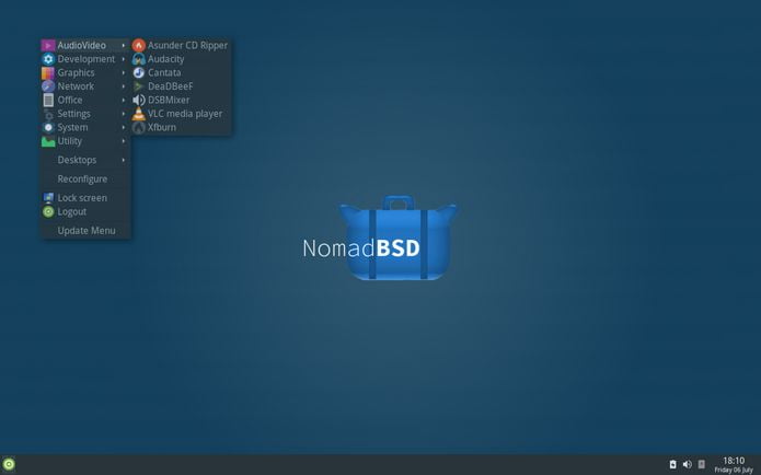 NomadBSD 1.2 RC1 já está disponível para download