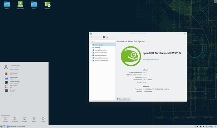 O openSUSE Tumbleweed agora usa o Kernel Linux 4.20