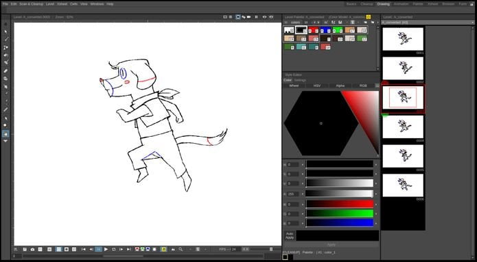 Como instalar o app de animação 2D OpenToonz no Linux via Snap
