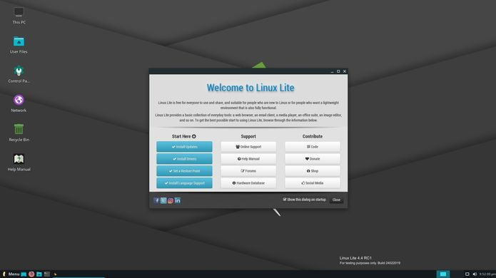 Linux Lite 4.4 RC1 já está disponível para download