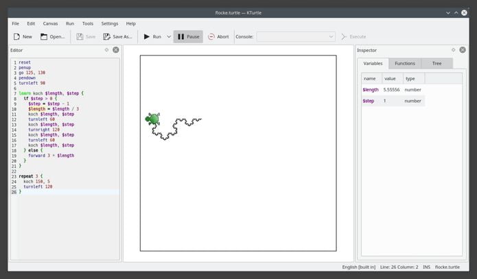 Como instalar o ambiente de programação KTurtle no Linux via Snap