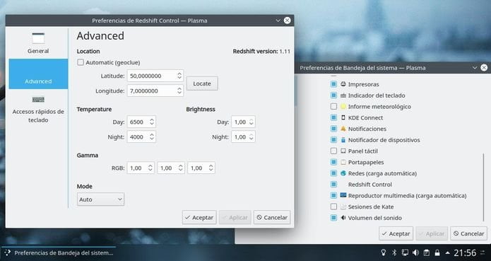 Como ativar o modo noturno no KDE Plasma com Redshift