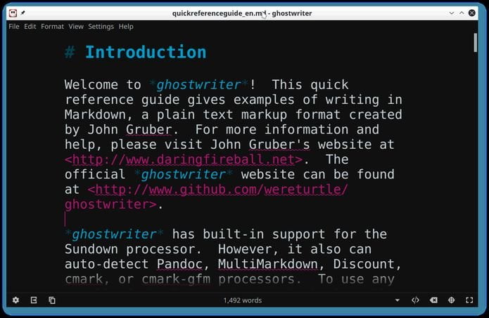 Como instalar o editor Markdown Ghostwriter no Linux via Flatpak