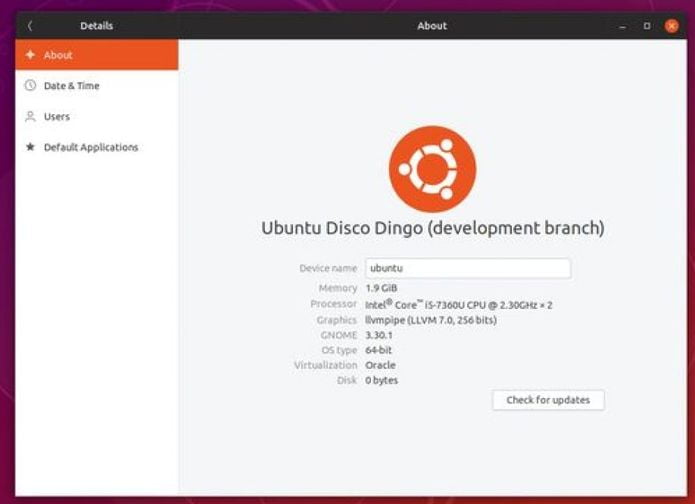 Ubuntu 19.04 entrou em Final Freeze ou congelamento de recursos
