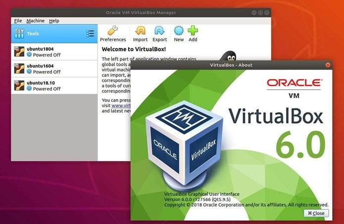 VirtualBox 6.0.6 lançado para incluir suporte para o kernel 5.x