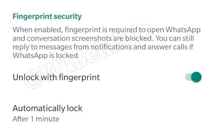 WhatsApp permitirá que os usuários bloqueiem a captura de conversas