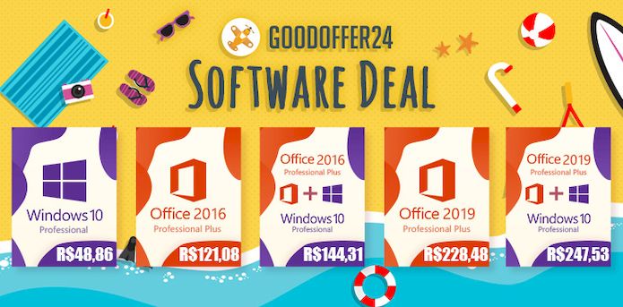 GoodOffer24: Windows 10 e Office 2019 a preços super baixos!