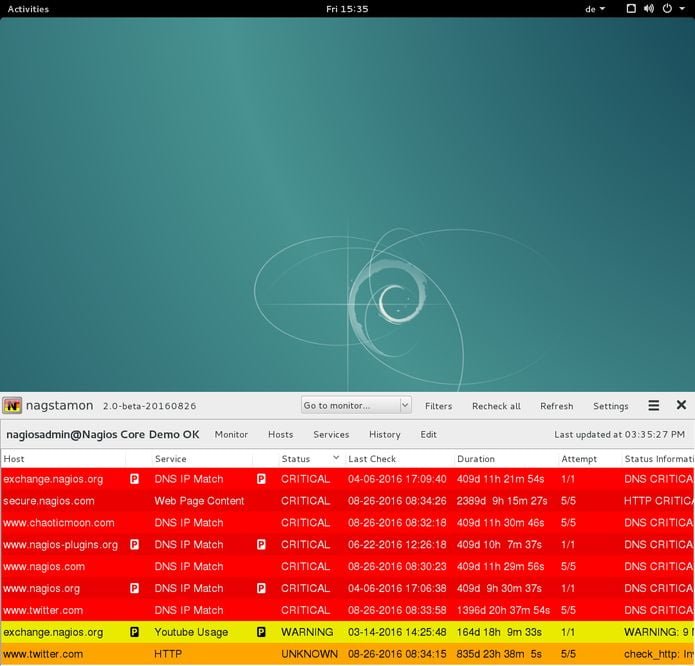 Como instalar o monitor de status Nagstamon no Linux via Flatpak