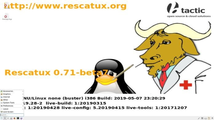 Rescatux 0.71 Beta 7 já está disponível para download