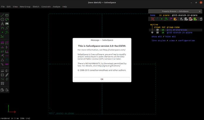 Como instalar o modelador paramétrico SolveSpace no Linux via Snap