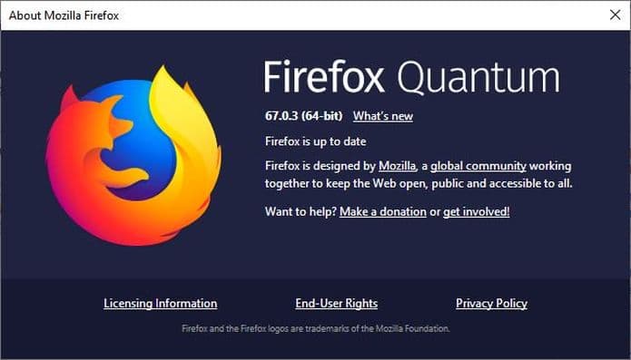 Mozilla Firefox 67.0.3 lançado com correção para falha zero-day